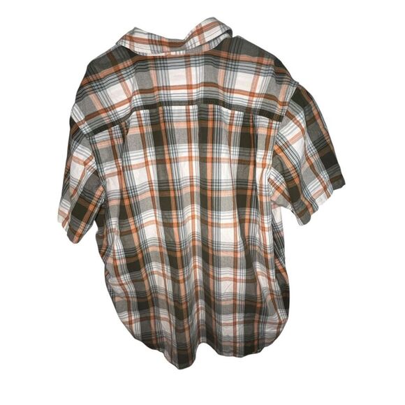 Carhartt Plaid Collared Relaxed Fit Short Sleeve Button Up Shirt - Picture 4 of 5